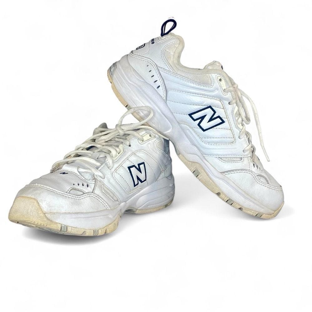 New Balance Leather Sneakers Cross Training Shoes Cushioned Flexible SZ 10
